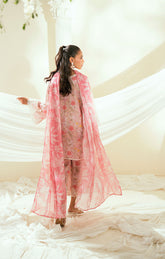 SS25DC-2552 PINK LAWN 2PCS EMBROIDERED KURTA WITH TROUSER